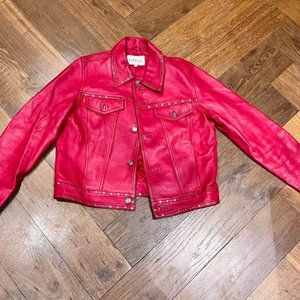 Claudie Pierlot lambskin premium leather biker jacket MSRP $800